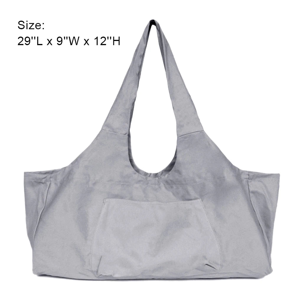 Canvas Yoga Mat Bag Storage Pouch Sports Tote Training Shoes Pocket