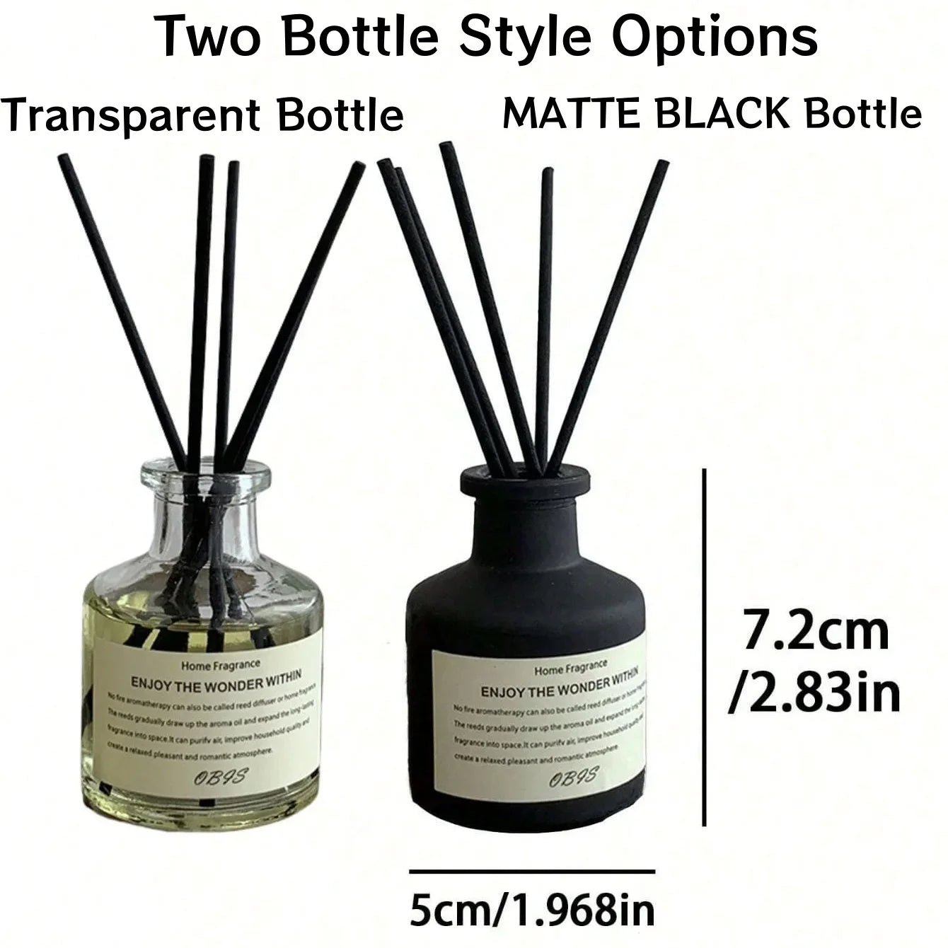 50ml Aromatherapy Essential Oil Freesia Jasmine Fragrance Oil with Flameless Reed Diffuser Sticks