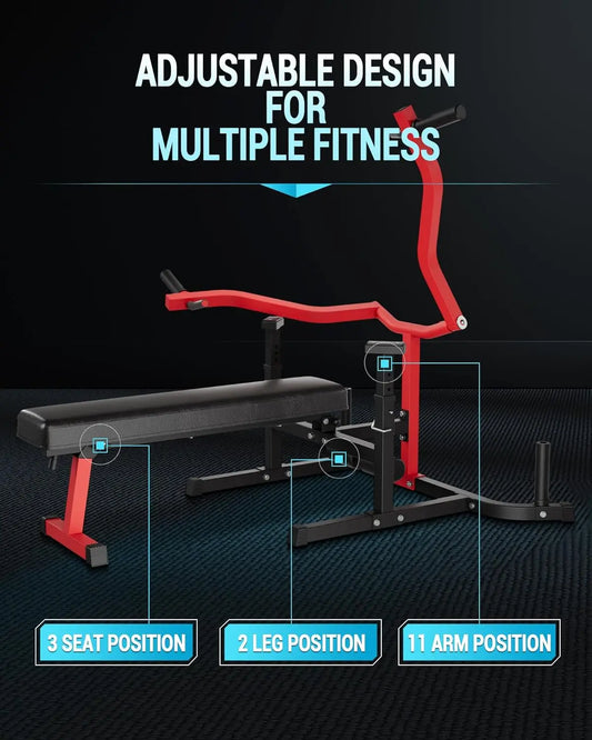 Chest Press Machine with Adjustable Bench and Converging Arms Bench Press