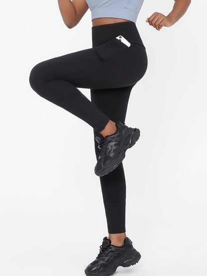 Women’s Plus Size High-Waisted Black Yoga Leggings, Ideal for Pilates Gym Running Hiking Fitness