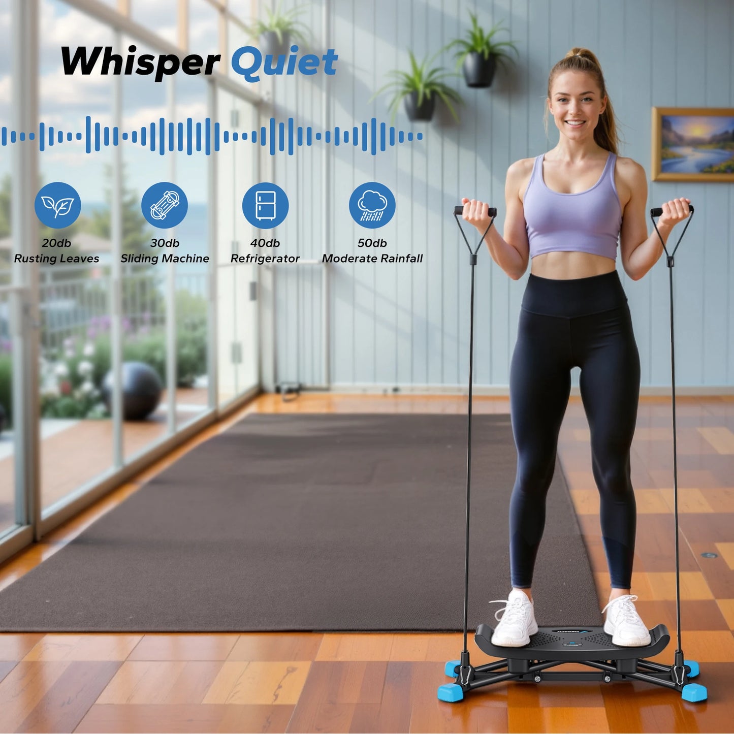 Simulated Ski Training Machine: Leg Exercise Cardio Fitness Full Body Aerobic Exercise Equipment