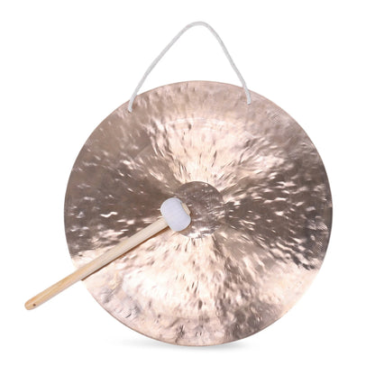 Chinese Copper Gongs on High C Stand with Mallet for Celebration, Yoga Meditation