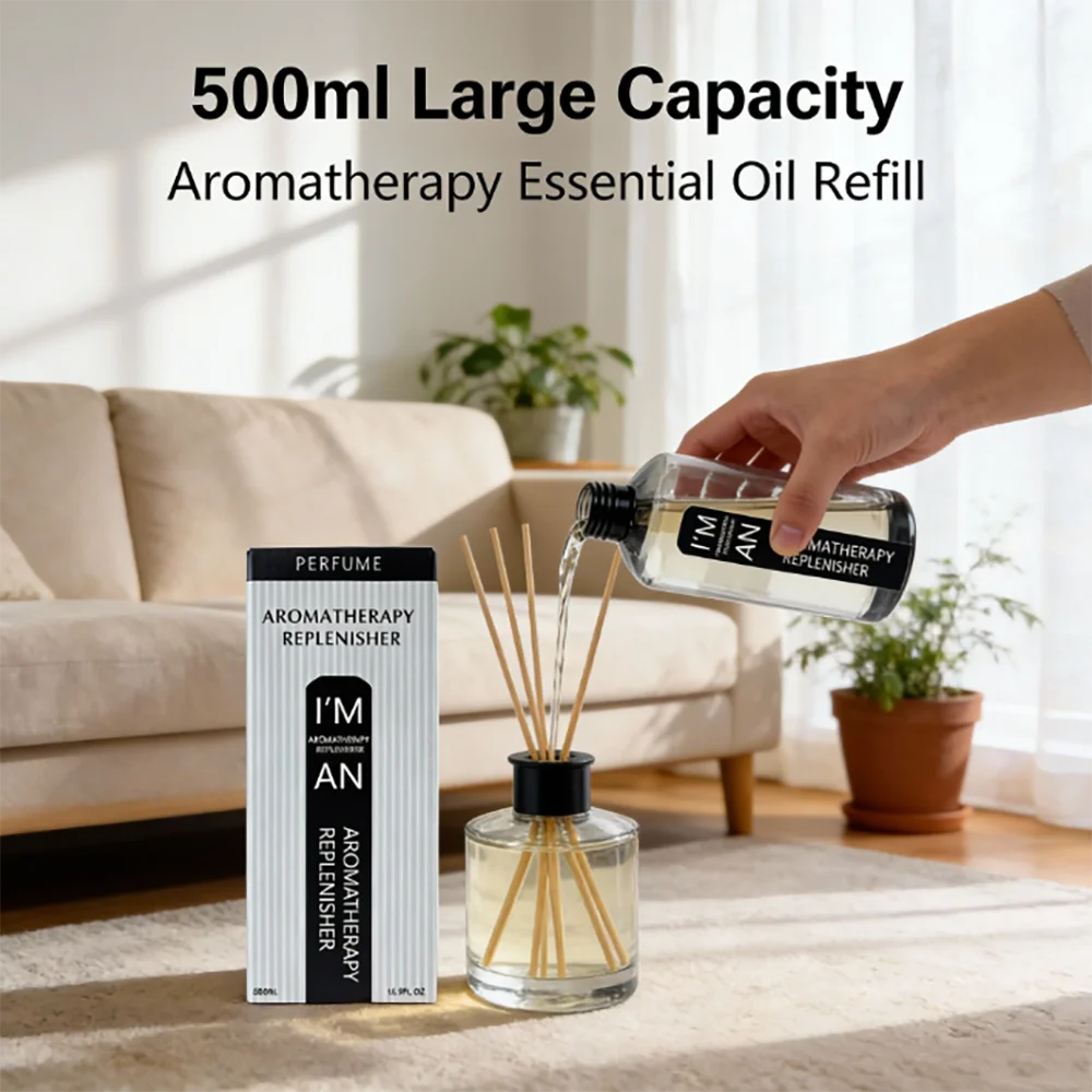 500ML Flameless Lasting Aromatherapy Supplement Essential Oil for Air Home humidifier