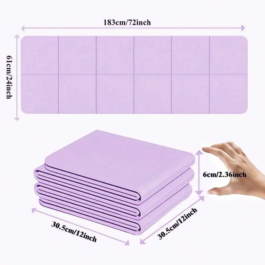 1pc Folding Yoga Mat Thick Water Proof Comfortable No-Slip Yoga Mat