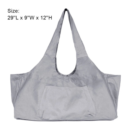 Canvas Yoga Mat Bag Storage Pouch Sports Tote Training Shoes Pocket