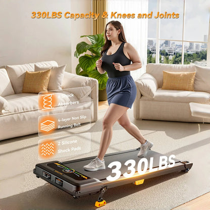 Portable Incline Treadmill with LED Display & Remote Control