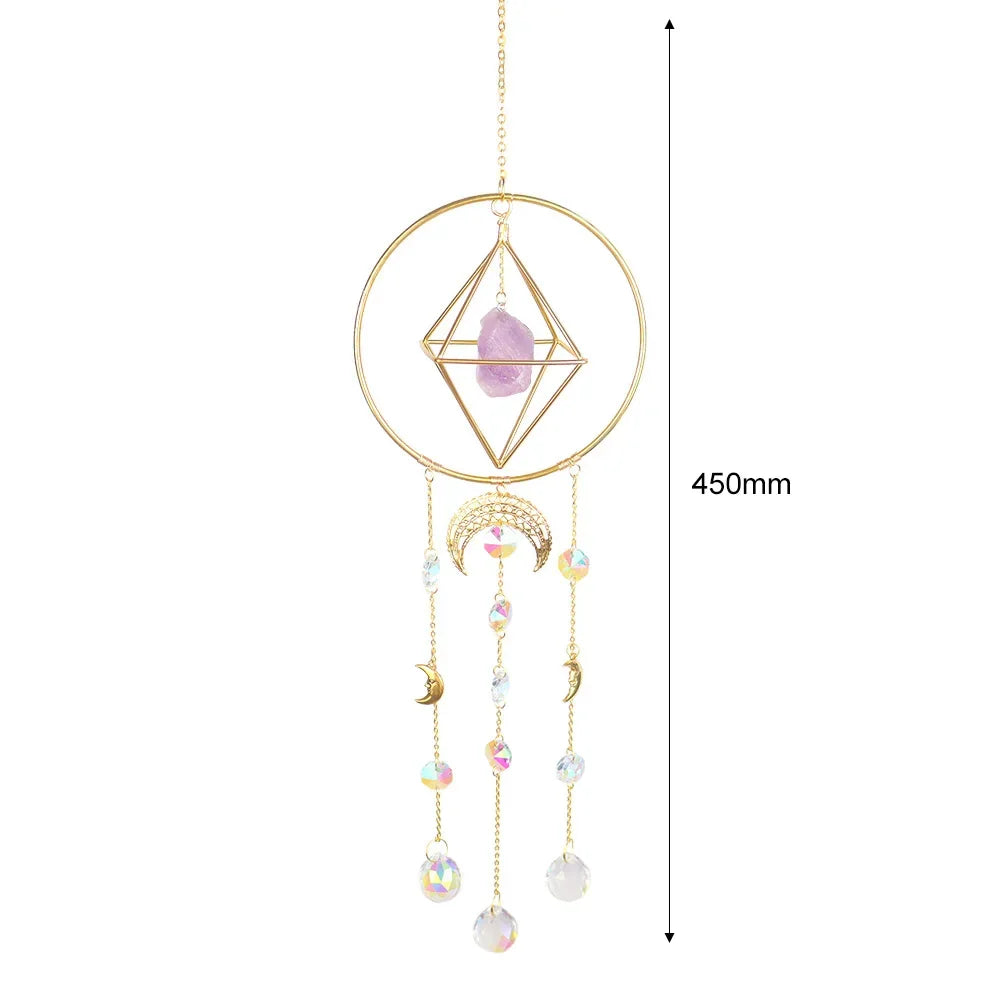 Crystal Wind Chime Star Moon Sun Catchers