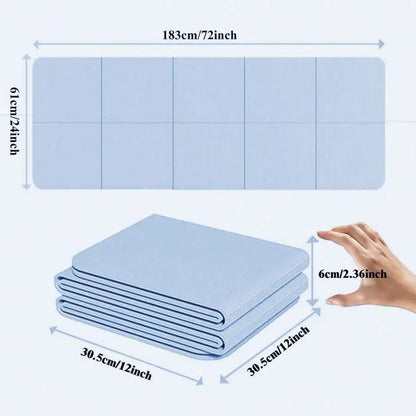 1pc Folding Yoga Mat Thick Water Proof Comfortable No-Slip Yoga Mat