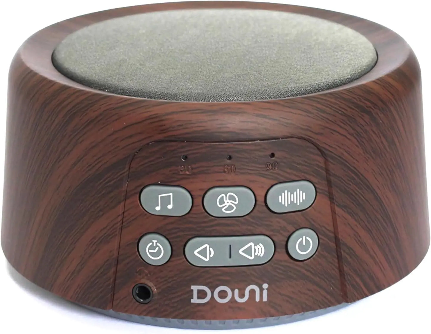 Brown Wood Grain White Noise Machine with 27 Soothing Sounds, Timer & Memory