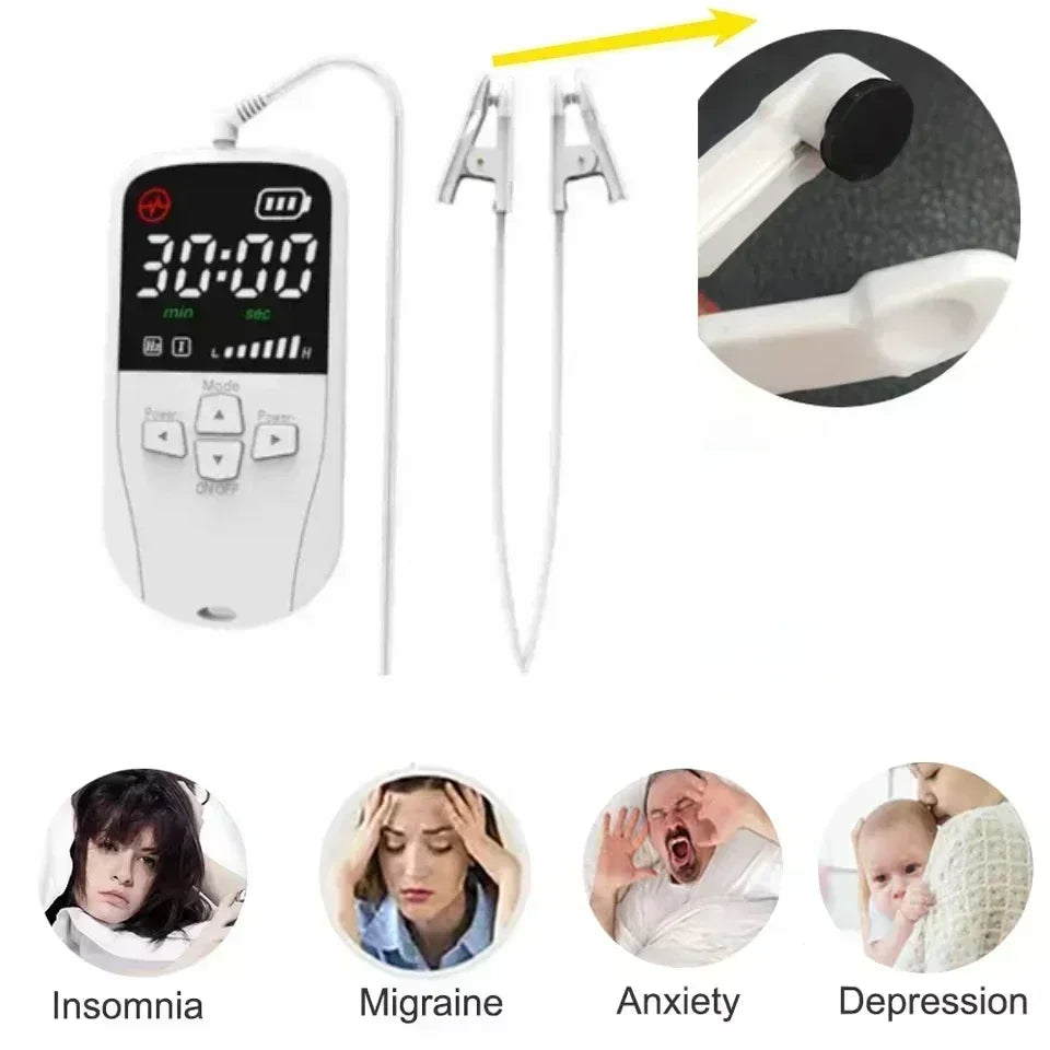 Home Brain Therapy Device Vagus Nerve Stimulation Ear Clip for Anxiety Stress Depression