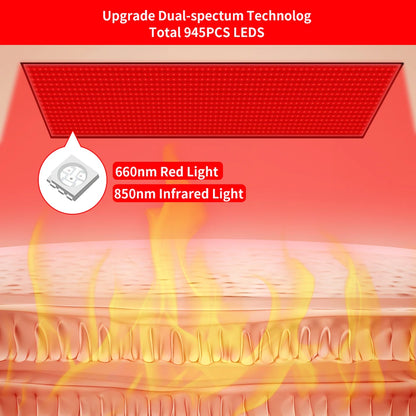 Red Light Full Body Mat Blanket Heat Promotes Circulation Relaxes Whole Body