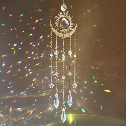 Rainbow Crystal Suncatcher, Indoor/Outdoor Home Garden Hanging Prism