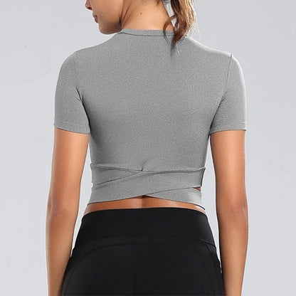 Women's Fitness Gym Shirt Seamless Yoga Top Sportswear