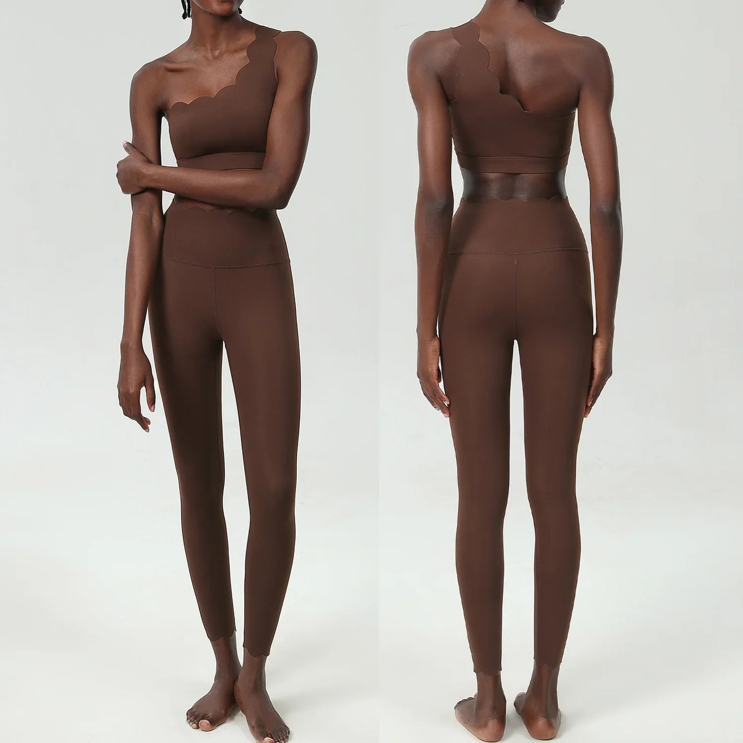 Two Piece Yoga Fitness Workout Set: Stretchy Breathable Quick-Dry