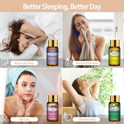 15pcs Natural Plant Aroma Essential Oil set: Eucalyptus Vanilla Mint Lavender Rose Tea Tree Oil