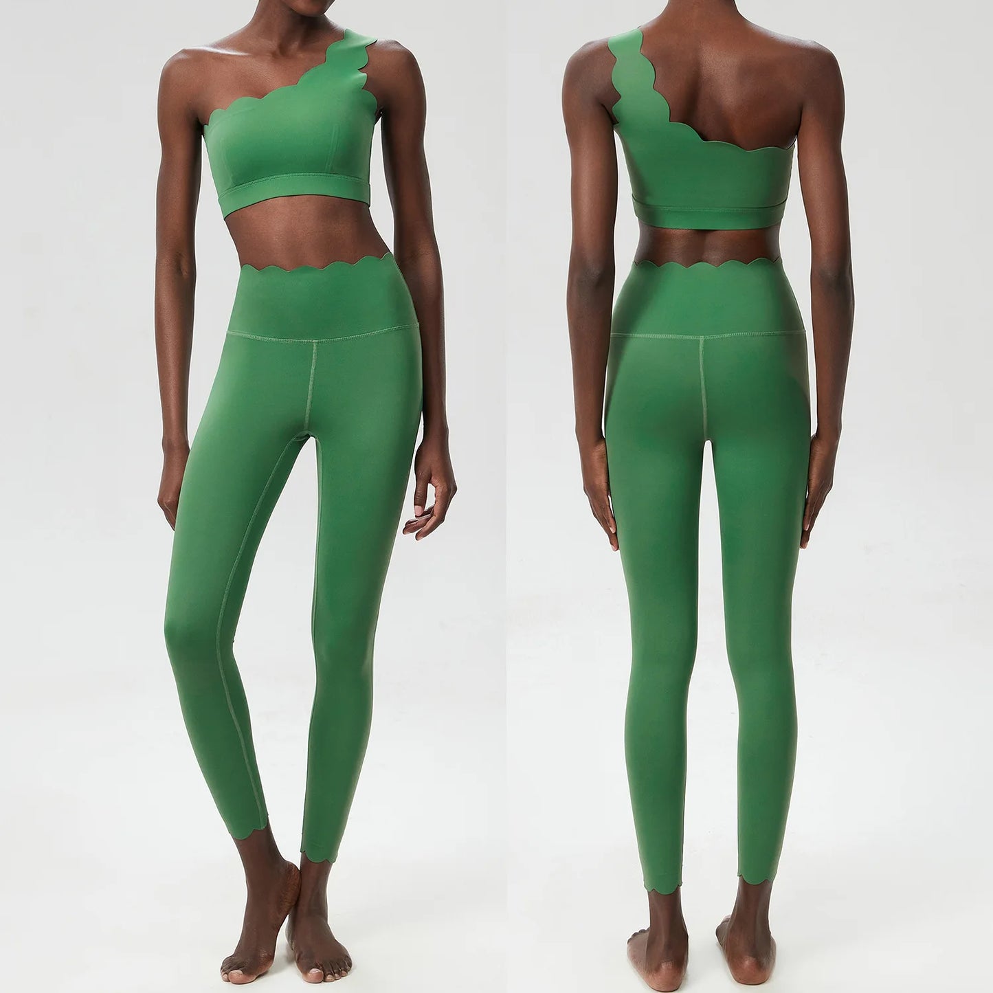 Two Piece Yoga Fitness Workout Set: Stretchy Breathable Quick-Dry