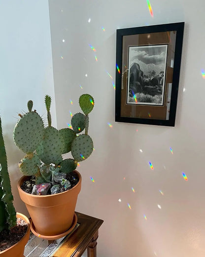 2 Inch Clear Crystal Heart Prism Pendant Suncatcher