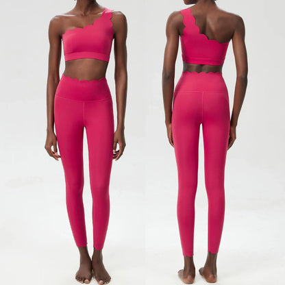 Two Piece Yoga Fitness Workout Set: Stretchy Breathable Quick-Dry