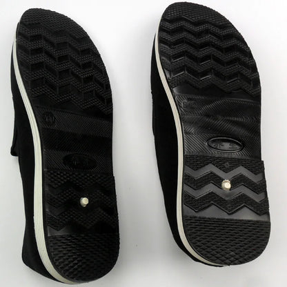 Vintage Chinese Kung Fu Black Cotton Shoes: Wing Chun Tai Chi Slipper