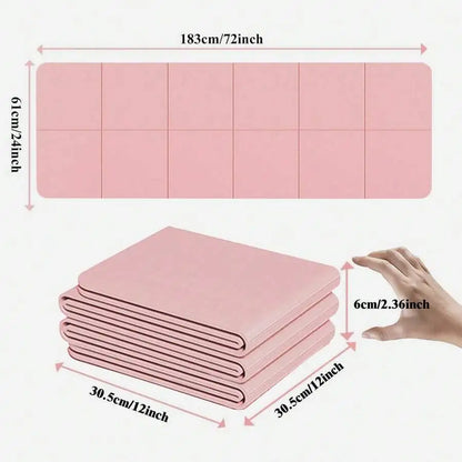 1pc Folding Yoga Mat Thick Water Proof Comfortable No-Slip Yoga Mat