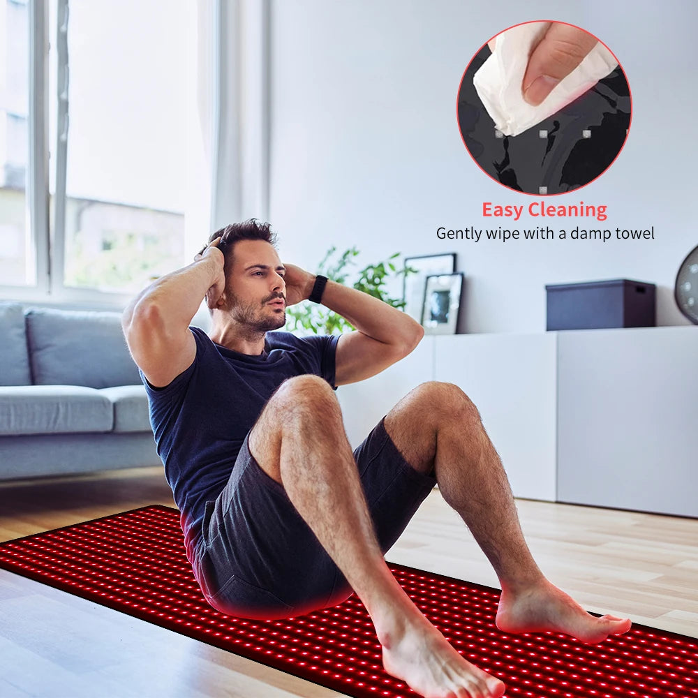 Red Light Full Body Mat Blanket Heat Promotes Circulation Relaxes Whole Body