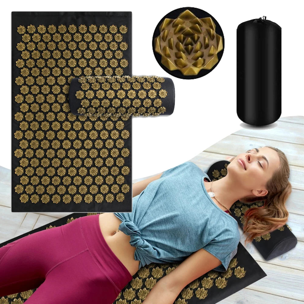 Acupressure Yoga Mat Pillow Massage Body/Foot  With Spikes Massager