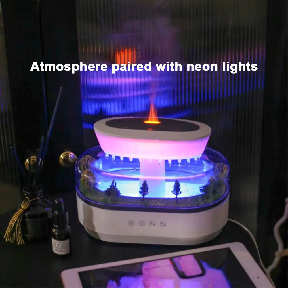 Rain Clouds Aroma Essential Oil Diffuser Raindrops Air Humidifier