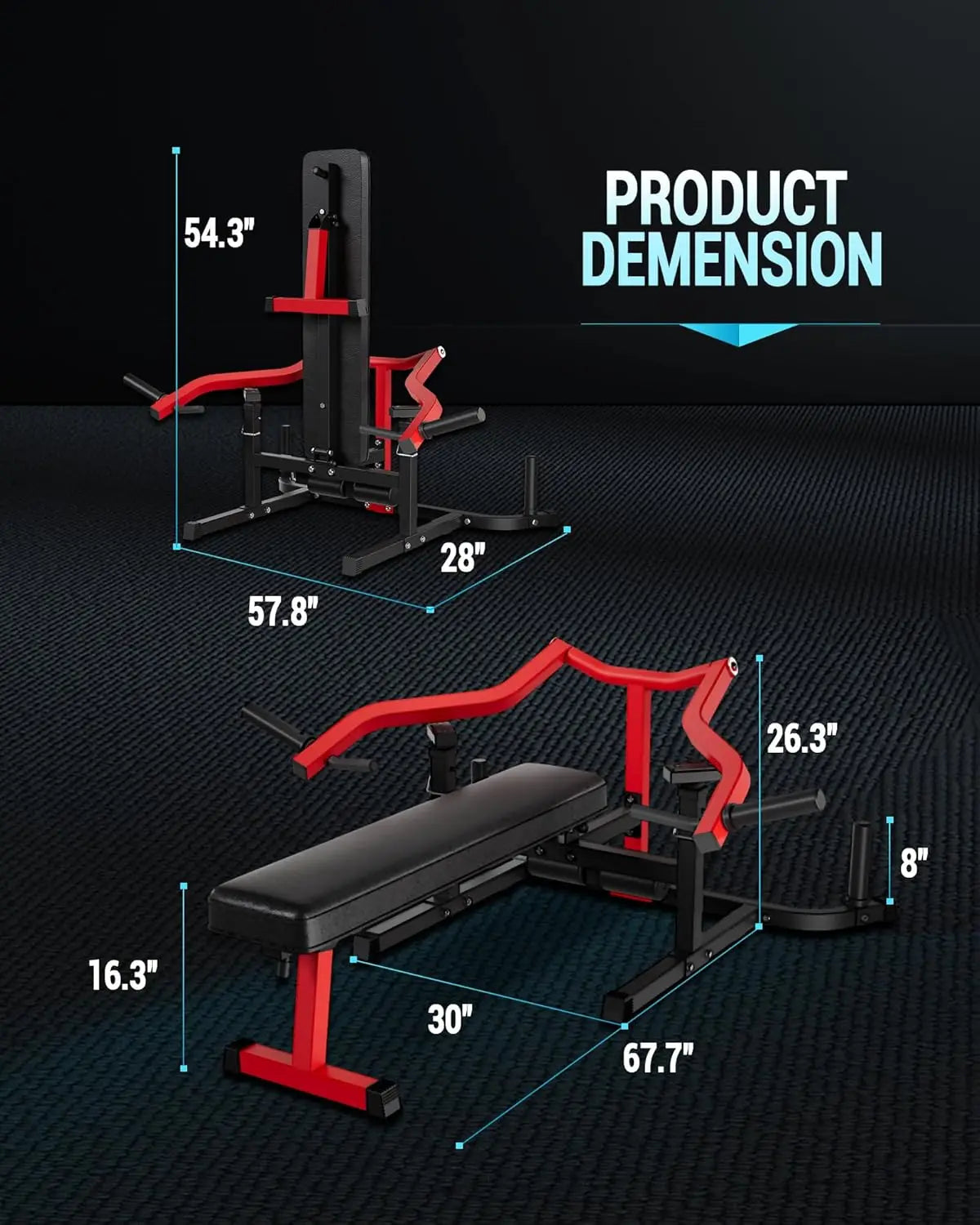 Chest Press Machine with Adjustable Bench and Converging Arms Bench Press