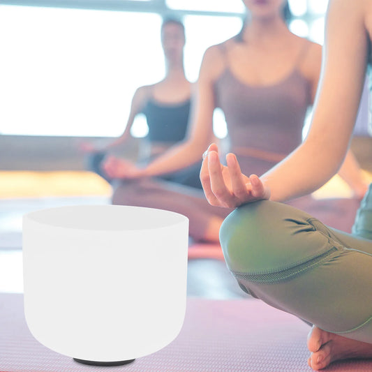 8 Inch Frosted Quartz Crystal Singing Bowl