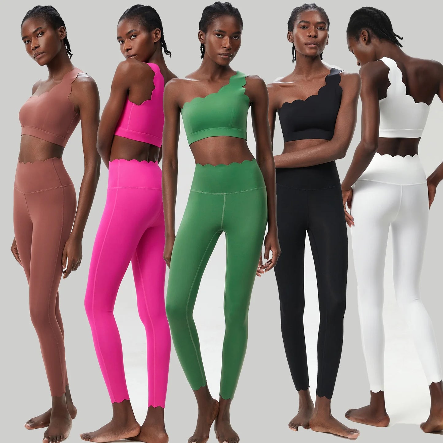 Two Piece Yoga Fitness Workout Set: Stretchy Breathable Quick-Dry