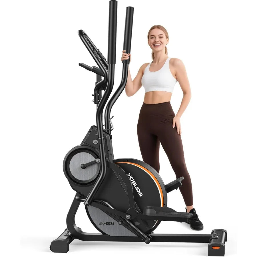 3-in-1 Home Elliptical Machine with 16-Level Resistance Quiet Magnetic System
