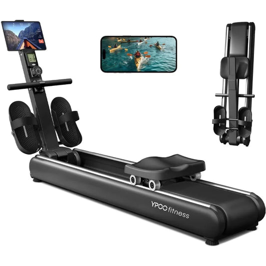 Foldable Magnetic Rowing Machines 16 Levels Quiet Resistance