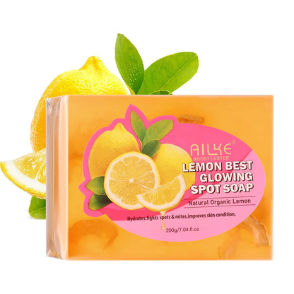 Dark Spots and Acne Remover Soap Bar, Whitening Skin with Natural Lemon, Olive Oil, Face and Body Wash