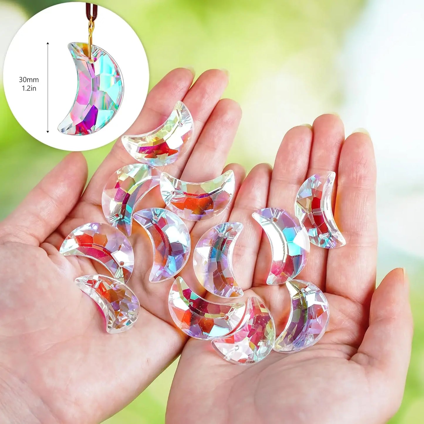 Crystal Suncatcher Prisms for Windows, Rainbow Maker with Color Glass