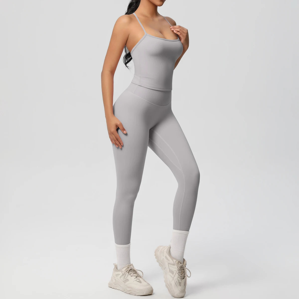 Halter Yoga Tummy Control Slimming Gym Suit