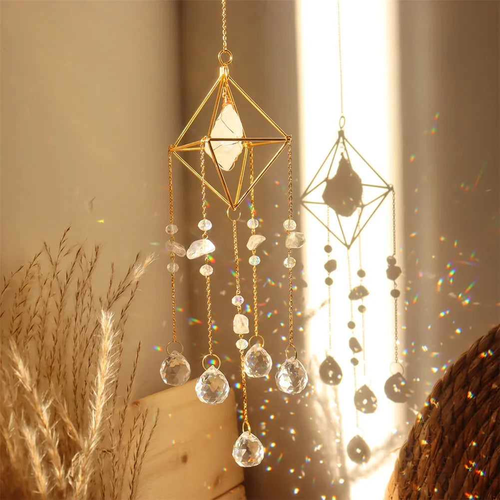 Crystal Wind Chime Star Moon Sun Catchers