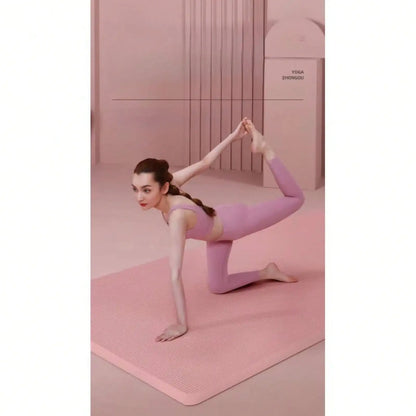 Pink Yoga Mat Set 185*61CM Non Slip Thickened Fitness Mat For Yoga Pilates Home Sports Workout Exercise Mat