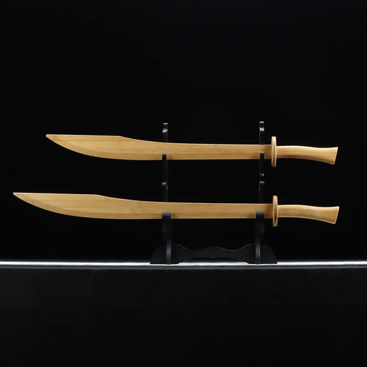 Tai Chi Sword Made Entirely of Bamboo, Traditional Chinese Performance Sword, Bamboo Wooden Martial Arts Sword for Morning Exercises, Training, and Decorative Display