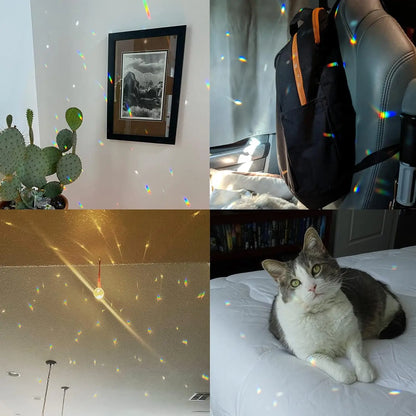 2 Inch Clear Crystal Heart Prism Pendant Suncatcher