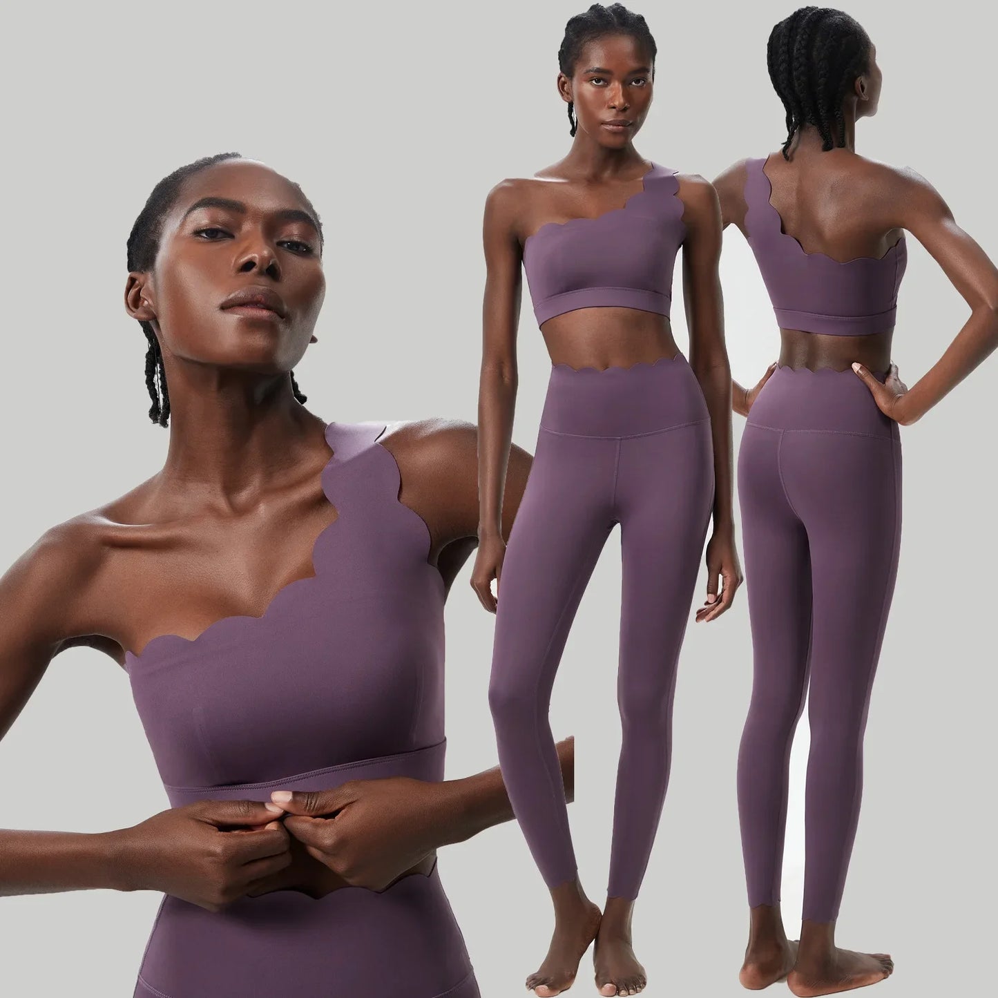 Two Piece Yoga Fitness Workout Set: Stretchy Breathable Quick-Dry