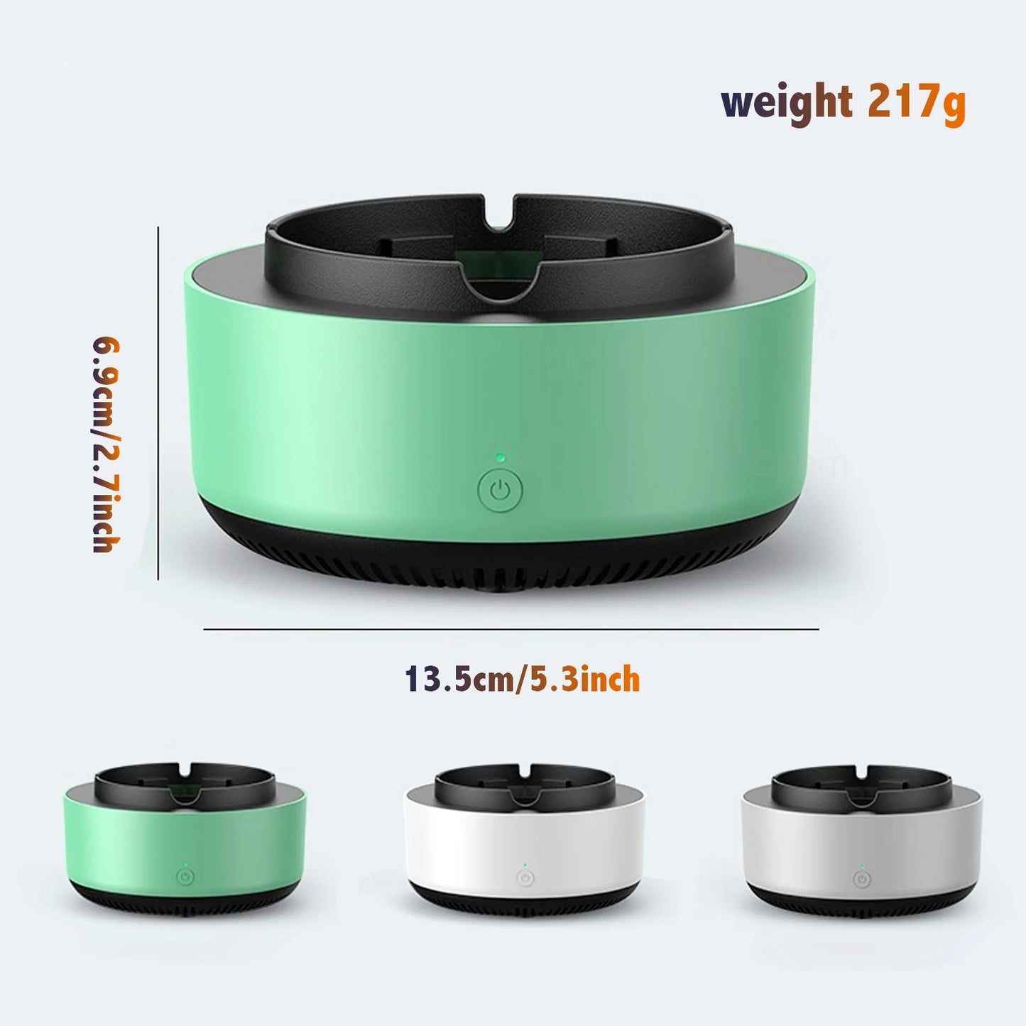 2-in-1 Intelligent Smoke-free Ashtray, Instantly Eliminates The Smell Of Second-hand Smoke, Does Not Include Batteries,