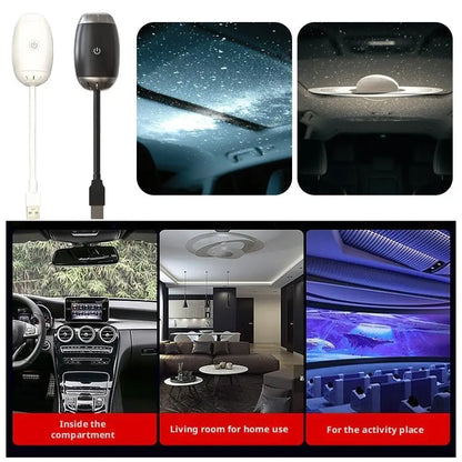 Cool White Dimmable Night Sky Projection Lamp Showing Galaxy Stars