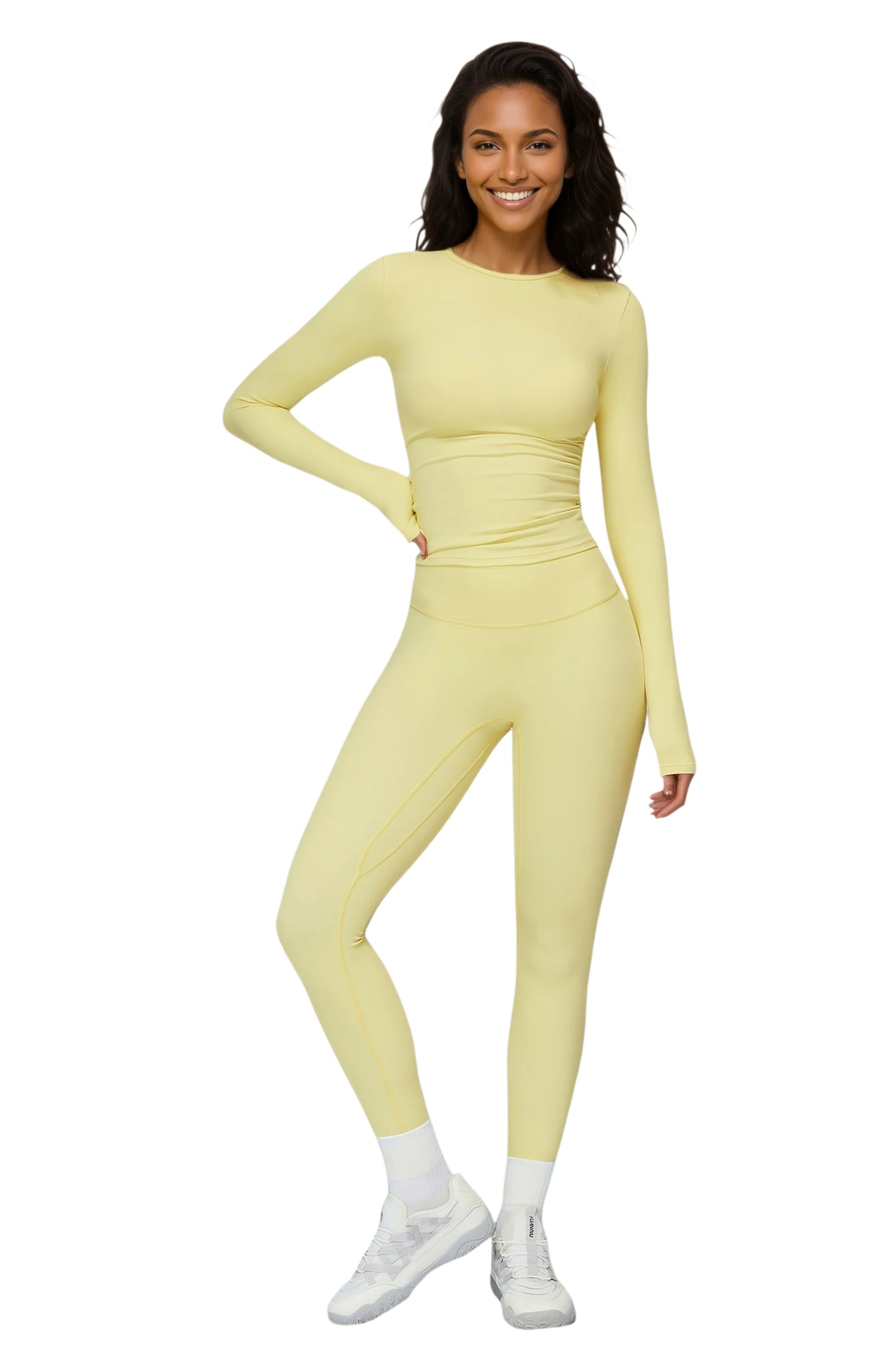 Women's 2PCS Yoga Pilates Gym Set, High Waist Breathable Quick Dry Workout Tracksuit