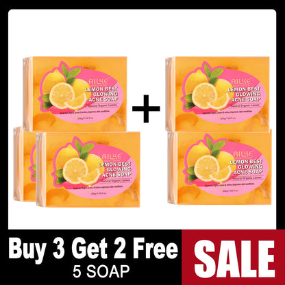 Dark Spots and Acne Remover Soap Bar, Whitening Skin with Natural Lemon, Olive Oil, Face and Body Wash