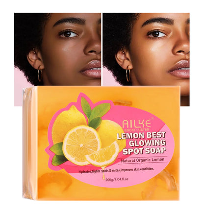 Dark Spots and Acne Remover Soap Bar, Whitening Skin with Natural Lemon, Olive Oil, Face and Body Wash