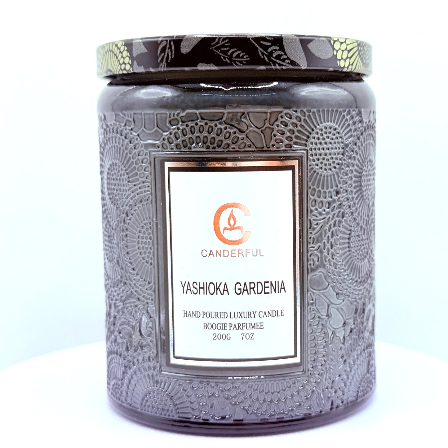 Embossed Glass Clean Burn Soy Wax Aromatherapy Candle