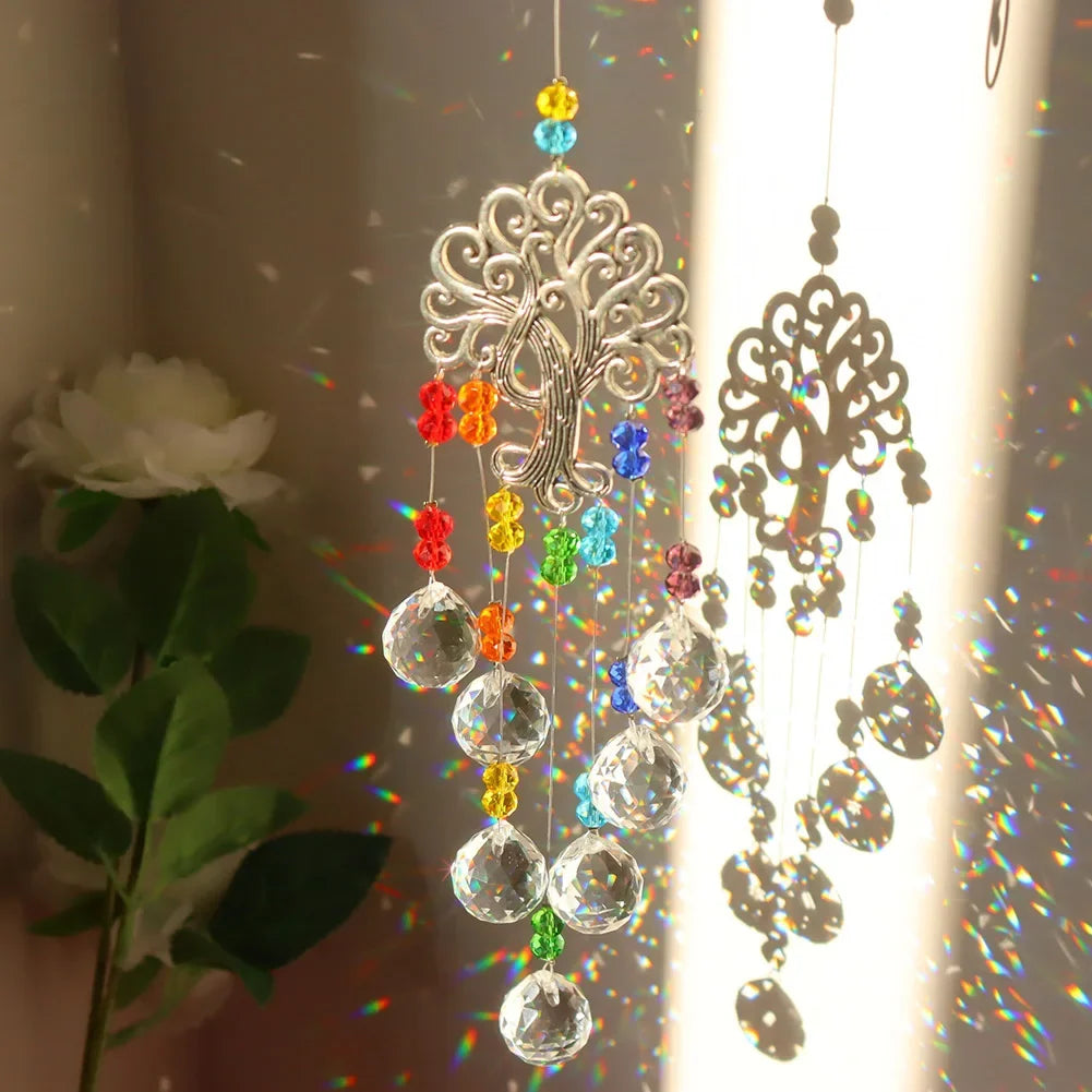 Crystal Wind Chime Star Moon Sun Catchers