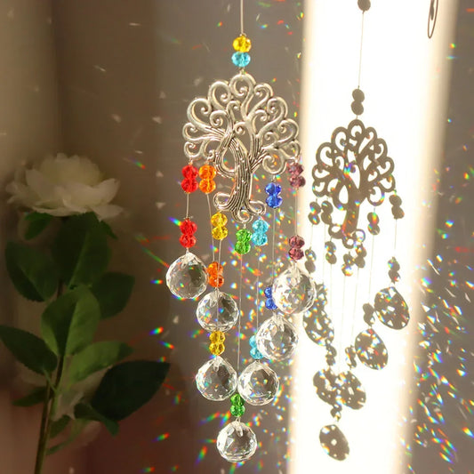 Crystal Wind Chime Star Moon Sun Catchers