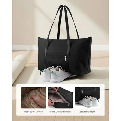 LOVEVOOK Gym Bag for Women, Small Sport Duffle with Shoe Compartment, Weekender Travel Tote for Work Yoga Workout