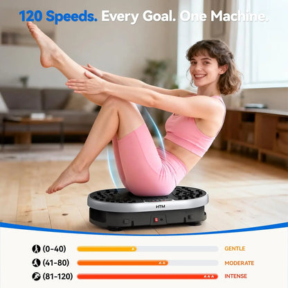Vibration Plate Exercise Machine 120 Speed Levels 9 Preset Programs